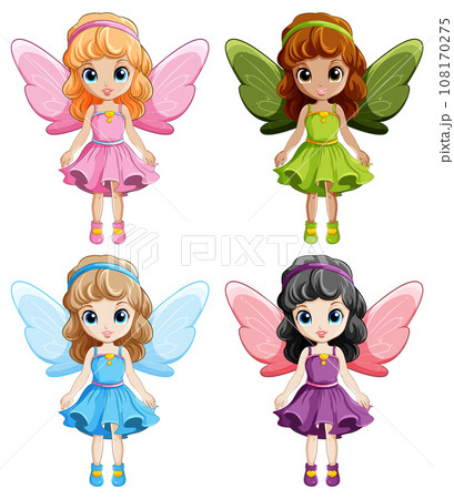 Set of fairy cartoon Set of fairy cartoon 108170275