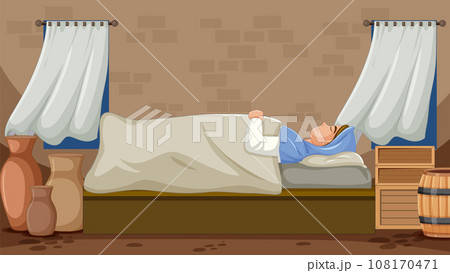Sleeping Virgin Mary Cartoon Character from Nativity Story Sleeping Virgin Mary Cartoon Character from Nativity Story 108170471