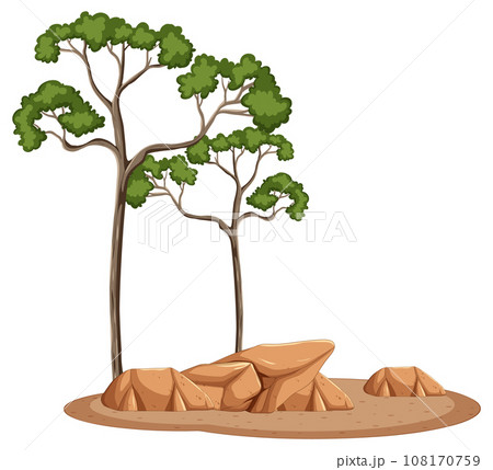 Isolated tree on the ground Isolated tree on the ground 108170759