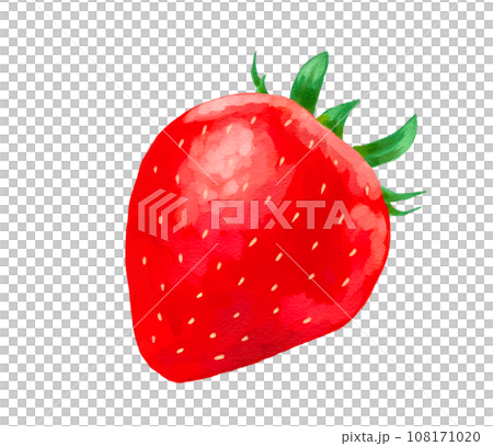 手書き油彩風　イチゴイラスト 108171020