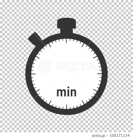 分表示のタイマー・ストップウォッチのイラスト素材 分表示のタイマー・ストップウォッチのイラスト素材 108171134