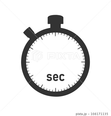 秒表示のタイマー・ストップウォッチのイラスト素材 秒表示のタイマー・ストップウォッチのイラスト素材 108171135