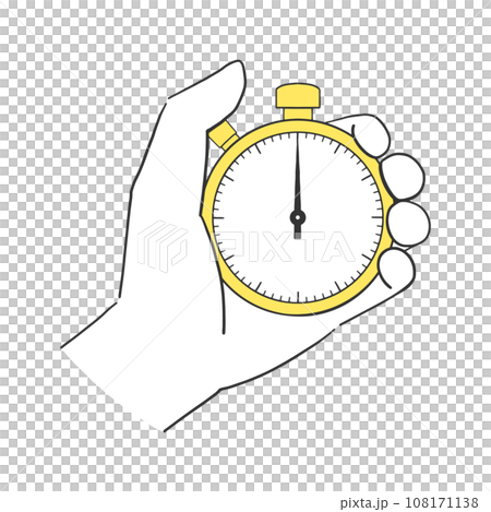 Illustration material with a timer in hand 108171138