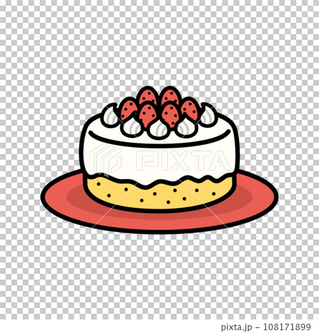 ケーキのシンプルなイラスト 108171899