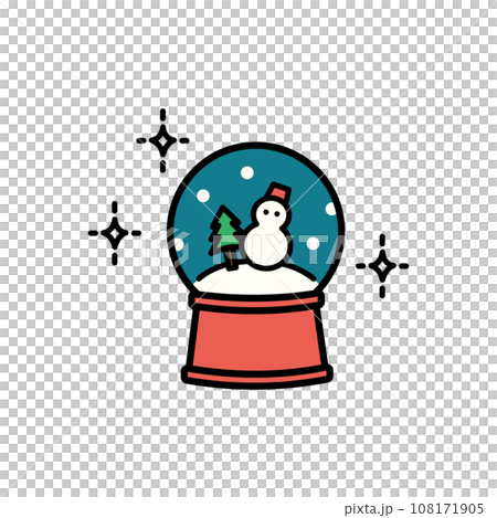 Simple illustration of a snow globe 108171905