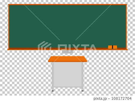 学校の黒板と教壇 学校の黒板と教壇 108172704