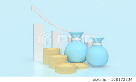 The Money Bag and coins for business concept 3d rendering The Money Bag and coins for business concept 3d rendering 108172834