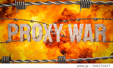 The proxy war on fire Background 3d renderingのイラスト素材 [108172837] - PIXTA