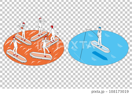 image of red and blue ocean 108173019