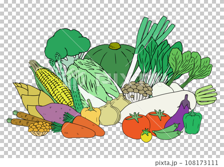 各種蔬菜的集合的插圖 108173111
