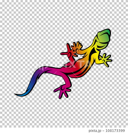 colorful lizard illustration 108173399