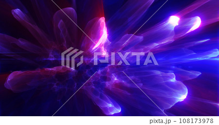 Energy abstract purple waves of magic and electricity iridescent glowing liquid plasma background 108173978