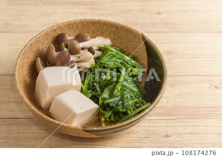 水菜と豆腐の煮びたし 108174276