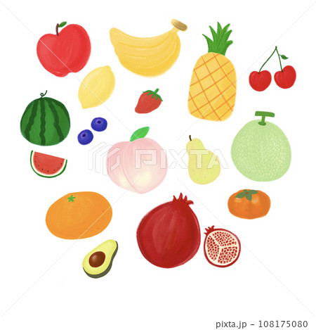 set of fruits icon  108175080