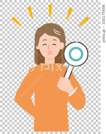 一位年輕女子舉著一個圓圈(OK)標語牌 一位年輕女子舉著一個圓圈(OK)標語牌 108175606