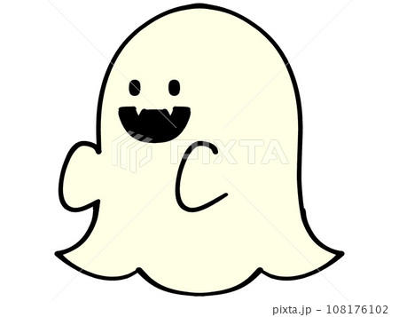 かわいいおばけのキャラクターイラスト素材 108176102