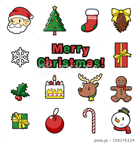 クリスマス用ベクターアイコンセット 108176124