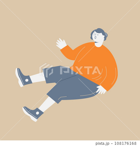 しりもちをつく女性 108176168