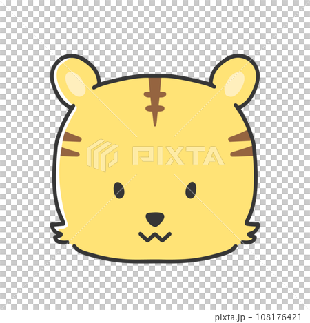 かわいいトラの顔のイラスト かわいいトラの顔のイラスト 108176421