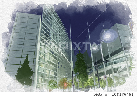 水彩画風 有楽町 東京国際フォーラム 東京都千代田区 水彩画風 有楽町 東京国際フォーラム 東京都千代田区 108176461