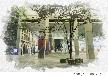 水彩画風　有楽町　東京国際フォーラム　東京都千代田区 108176467