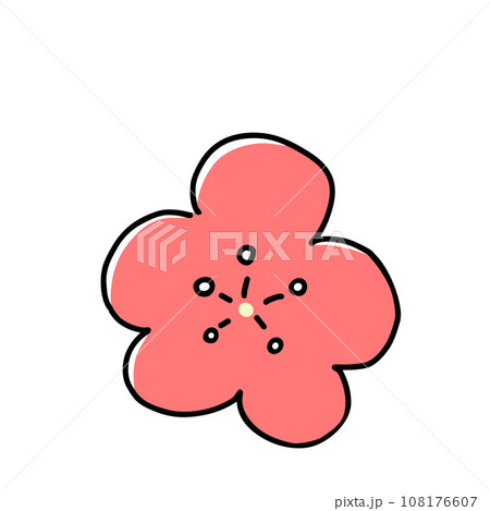 かわいい梅のイラスト 108176607