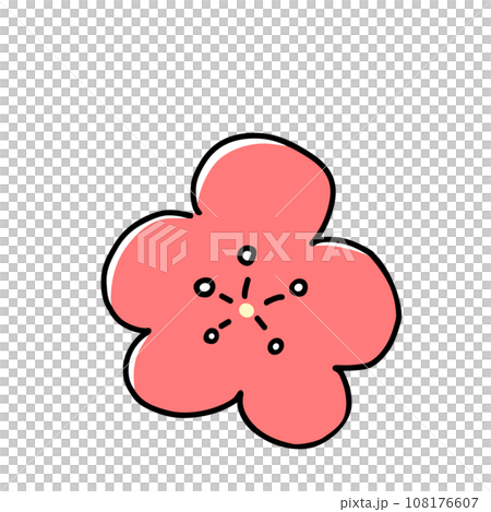 可愛的梅花圖 108176607