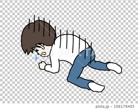 Illustration of a depressed man 108178485
