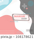 Colorful abstract background vector.  illustration of geometric shapes and pattern. Created by overlapping on white paper. 108178621