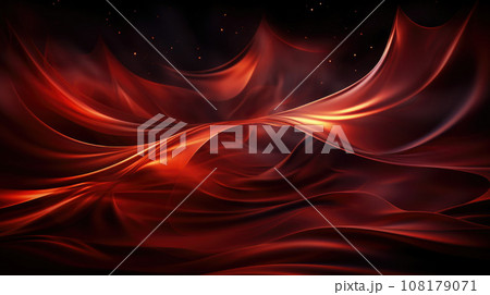Abstract thin red lines on a black background 108179071