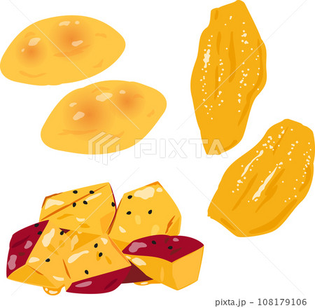 スイートポテト、大学芋、干し芋 108179106