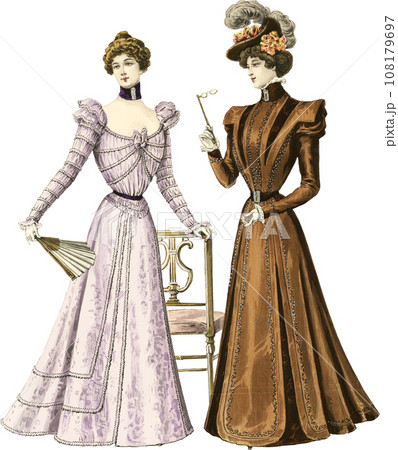 19世紀ヨーロッパ 女性 イラストのイラスト素材 [108179697] - PIXTA