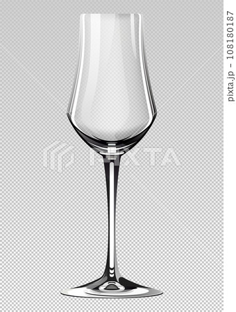 Alcohol glass. Transparent empty realistic mockup stemware for different drinks. Vector illustration Alcohol glass. Transparent empty realistic mockup stemware for different drinks. Vector illustration 108180187
