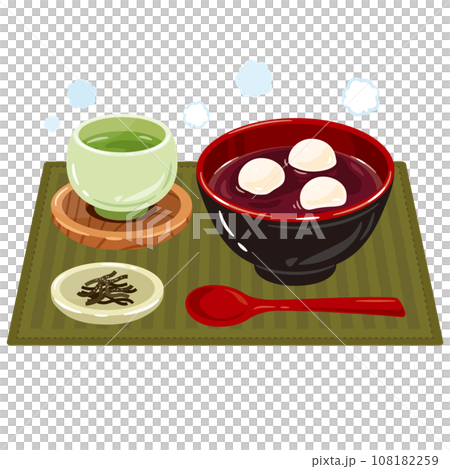 白玉入りお汁粉　お茶セット 108182259