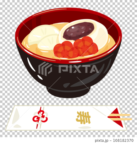 Anmochi white miso zoni in a bowl Anmochi white miso zoni in a bowl 108182370