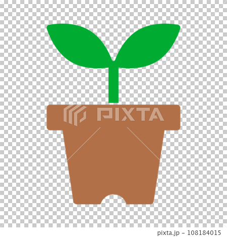 発芽した植木のアイコン。植物のアイコン。ベクター。 発芽した植木のアイコン。植物のアイコン。ベクター。 108184015