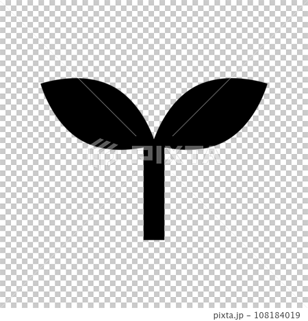 芽のシルエットアイコン。発芽。ベクター。 芽のシルエットアイコン。発芽。ベクター。 108184019