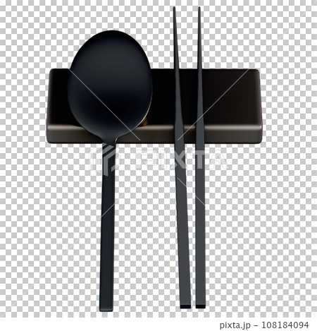 Shabu-shabu 3d illustration Crock , Spoon and chopstick Shabu-shabu 3d illustration Crock , Spoon and chopstick 108184094