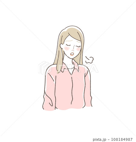 情緒不安定な女性のイラストのイラスト素材 [108184987] - PIXTA