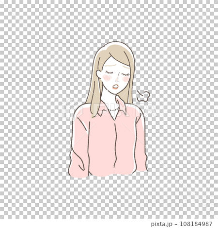 Illustration of an emotionally unstable woman 108184987