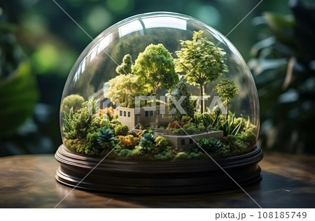 Earth Planet in glass greenhouse 108185749