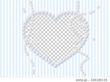 pearl heart-shaped frame pearl heart-shaped frame 108186138