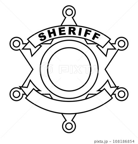 Vector illustration of Security Police badge sheriff badge 108186854