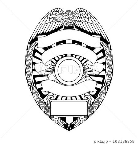 Vector illustration of Security Police badge sheriff badge Vector illustration of Security Police badge sheriff badge 108186859