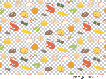 New Year food pattern wallpaper 108187133