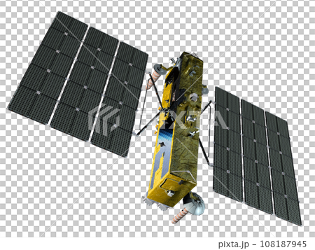 GLONASS-K2 satellite isolated on transparency background 108187945