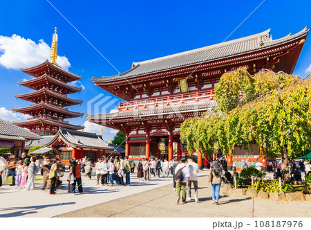 浅草寺 宝蔵門と五重塔 浅草寺 宝蔵門と五重塔 108187976