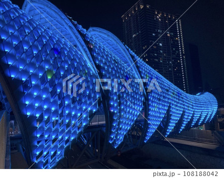 マレーシアの夜景観光スポット　サロマリンクブリッジ 108188042