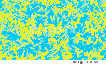 Lemon-colored flowers snowdrops on a turquoise background, floral abstract pattern, Panorama 16 on 9 Lemon-colored flowers snowdrops on a turquoise background, floral abstract pattern, Panorama 16 on 9 108188552