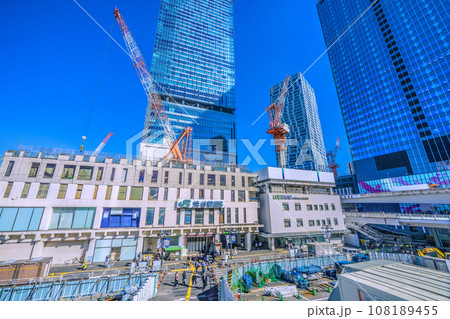 日本の東京都市景観 10月・渋谷駅や渋谷駅解体工事、クレーン、桜丘口再開発…新時代に向けて 108189455